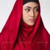cherry red fever hijab pashmina 1102
