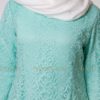 gaun green brokat dress muslim 2103