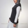 grey white muslim fashion tunik 1702