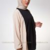 plain black & peach muslim blouse 1802
