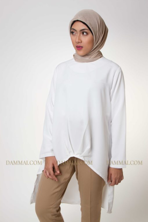pure white muslim blouse 2001